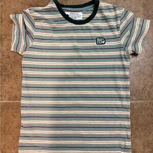 Dutch Bros Striped Tee - Blue, Red, White